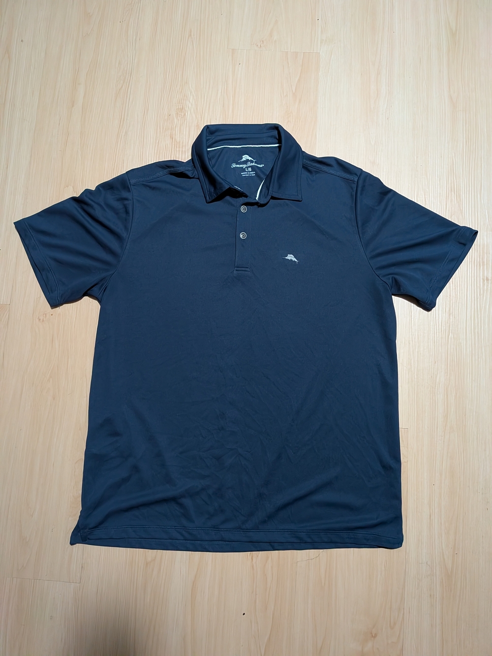 Tommy Bahama IslandZone Performance Polo Navy Blue Short Sleeve Men's Large